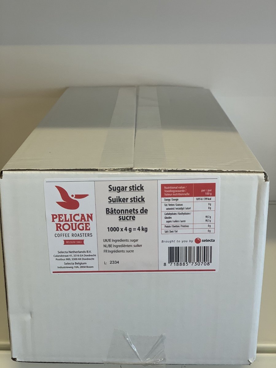 Pelican Rouge - Suikersticks - 1000st - 4gr