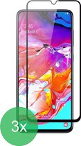 3x Full Cover Screenprotector Geschikt voor: Samsung Galaxy A70 / A70s - Screen protector - volledige glas - bescherming - beschermglas - ZT Accessoires