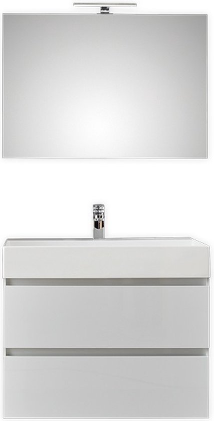 Vicco Wastafelonderkast Fredd, Wit Hoogglans, 60 x 56 cm