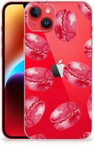 Hoesje Bumper iPhone 14 Plus GSM Hoesje Transparant Pink Macarons
