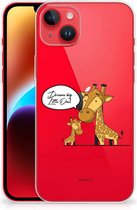 Trendy Telefoonhoesjes iPhone 14 Plus Smartphone Hoesje Doorzichtig Giraffe