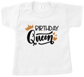 Shirt -Birthday Queen - Maat 98/104 - Verjaardag