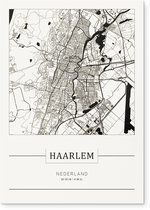 Stadskaart Haarlem - Plattegrond Haarlem – city map – Dibond muurdecoratie 30 x 40 cm