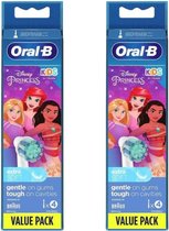 Oral-B Stages Power Kids Opzetborstels Disney Princess - 2 x 4 stuks - Voordeelverpakking
