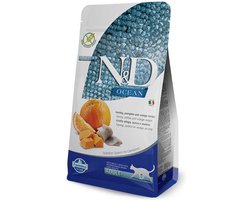 Farmina N&D Ocean Adult Pellets Katzenfutter(Trockenfutter, mit hochwertigen Vitaminen und naturliche Antioxidantien, ohne Mais, Zutaten: Hering und Orange, Portionsgroße: 300 g)