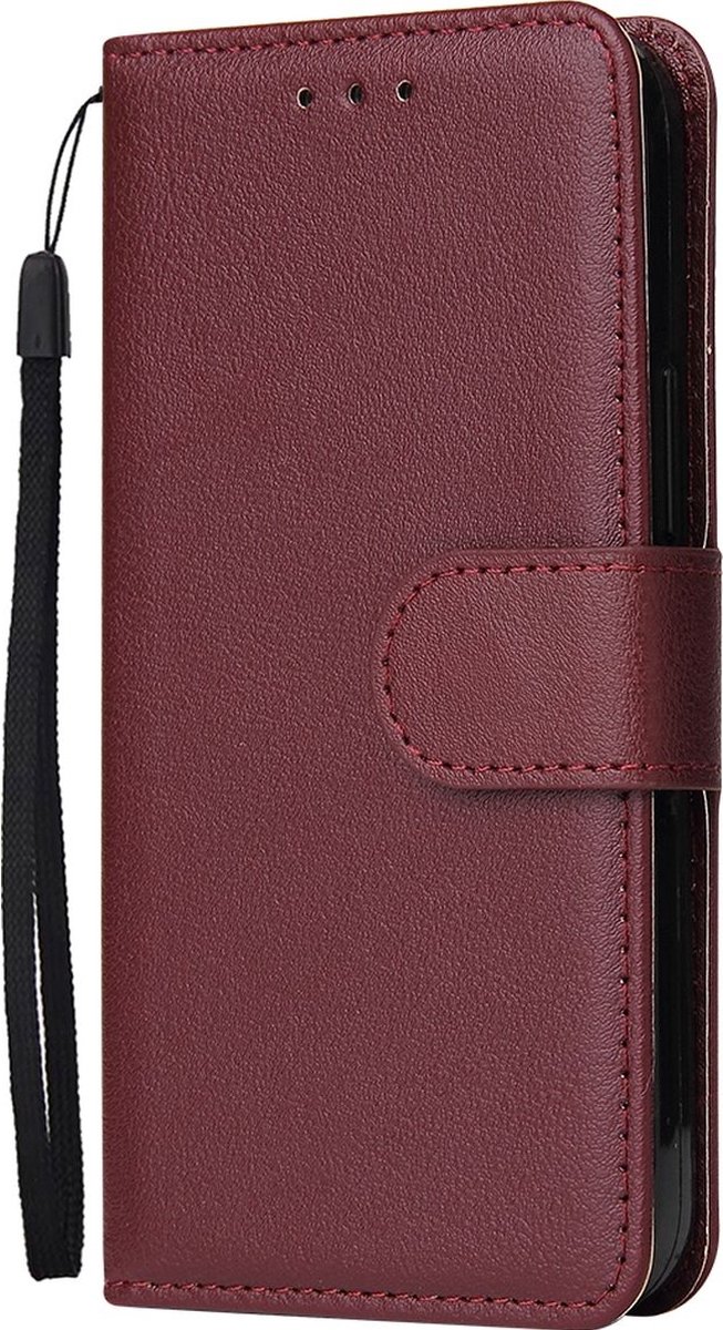 Mobigear Telefoonhoesje geschikt voor Apple iPhone 14 Plus Hoesje | Mobigear Wallet Bookcase Portemonnee | Pasjeshouder voor 2 Pasjes | Telefoonhoesje voor Pinpas / OV Kaart / Rijbewijs - Rood