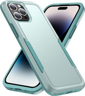 Mobigear Hoesje geschikt voor Apple iPhone 14 Pro Telefoonhoesje Hardcase | Mobigear Heavy Armor Backcover Shockproof | Schokbestendig iPhone 14 Pro Telefoonhoesje | Anti Shock Proof - Groen