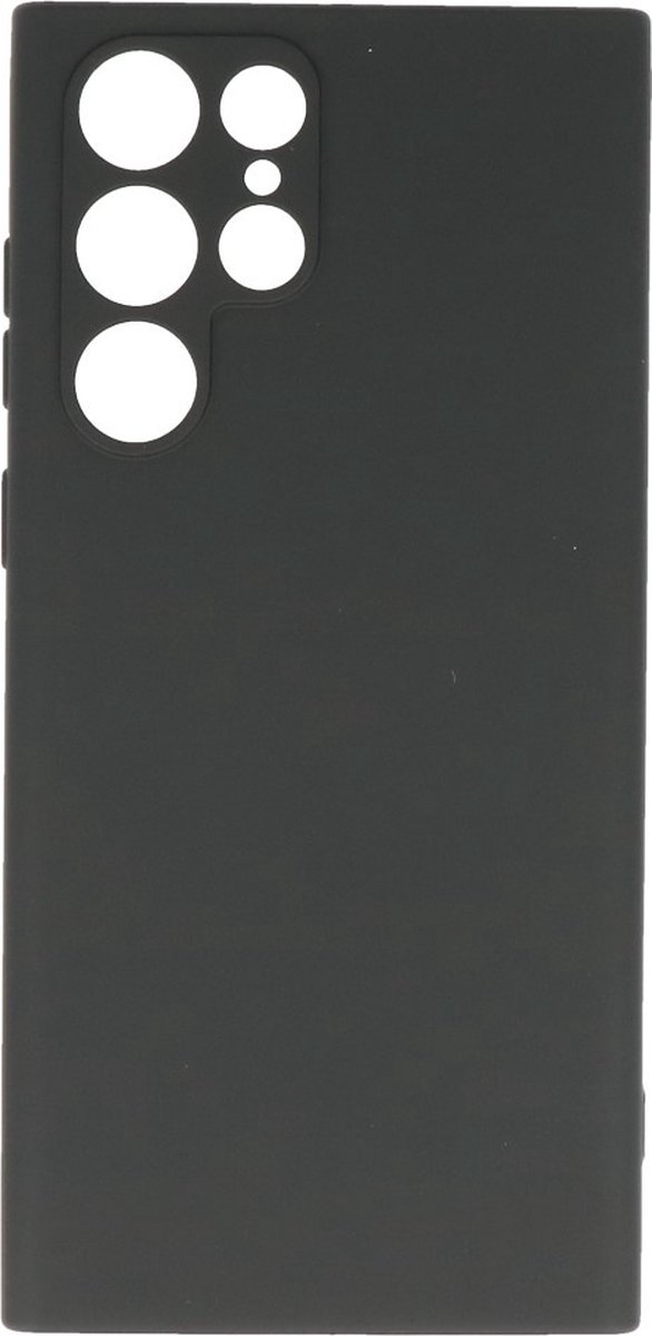 Hoesje 2.0mm Dikke Siliconen Back Cover Kleur Zwart geschikt voor Samsung Galaxy S22 Ultra