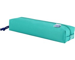 Oxford Etui - turqouise met elastiek - rechthoekig pennenetui 22cm - etui jongens - etui meisjes