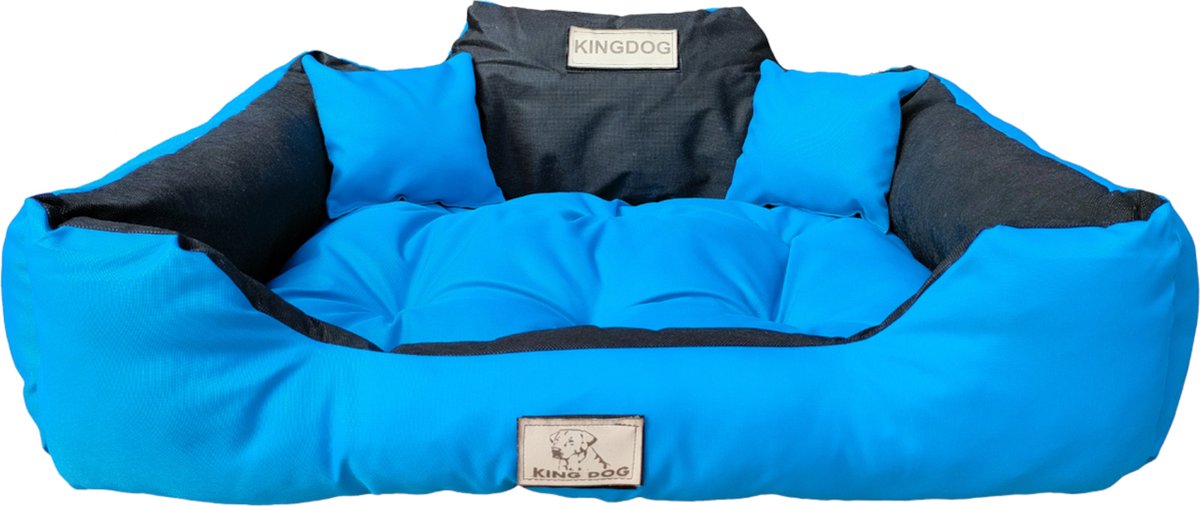 Kingdog - Groot honden- en kattenbed | Dierenmand 115 x 95 | Blauw - maat XL thumbnail 2