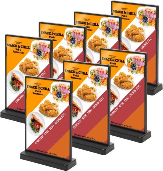 7 Pack T Menukaarthouder A6 Formaat Staand Menuhouder Acryl T Standaard Acryl Bol 5669