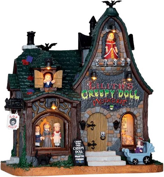 Lemax - Creepy Doll Shop, With 4.5v Adaptor uit de 2017 Collectie