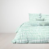 Mistral Home - Housse de couette - Flanelle 100% coton - 140x200+65x65cm - Crocodilia - Vert blanc