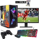 ScreenON - FIFA BE Gaming Set + FIFA 23 - FF23-V1105027 - (GamePC.FF23-V11050 + 27 Inch Monitor + Toetsenbord + Muis + Controller + FIFA 23)