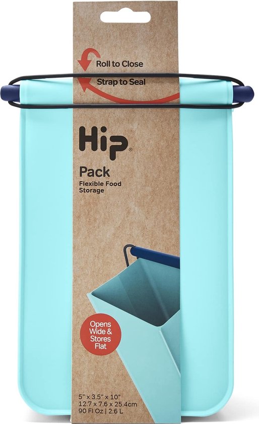 Foto: Hip pack medium herbruikbare lunchzak siliconen polypropyleen blauw