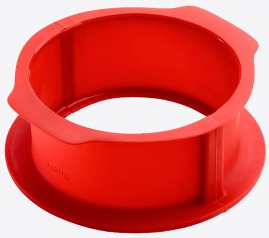 LEKUE 100% Silicone Bakvorm Charlotte Duo Ø 18cm H 9.9cm - Rood