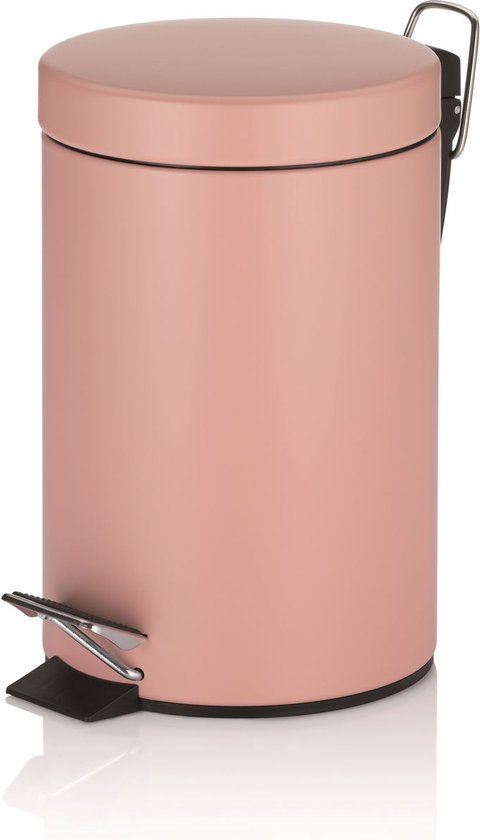 Monaco Pedaal Afvalemmer - 3 liter - Roze - Kela