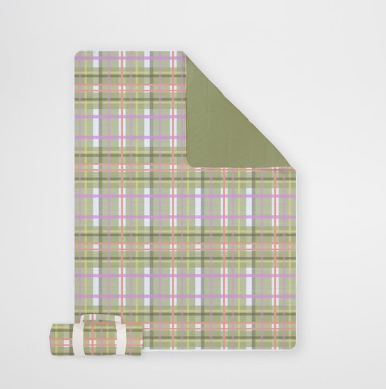 Sunnylife PicnicWash Me Beach & Picnic Blanket Sage Plaid