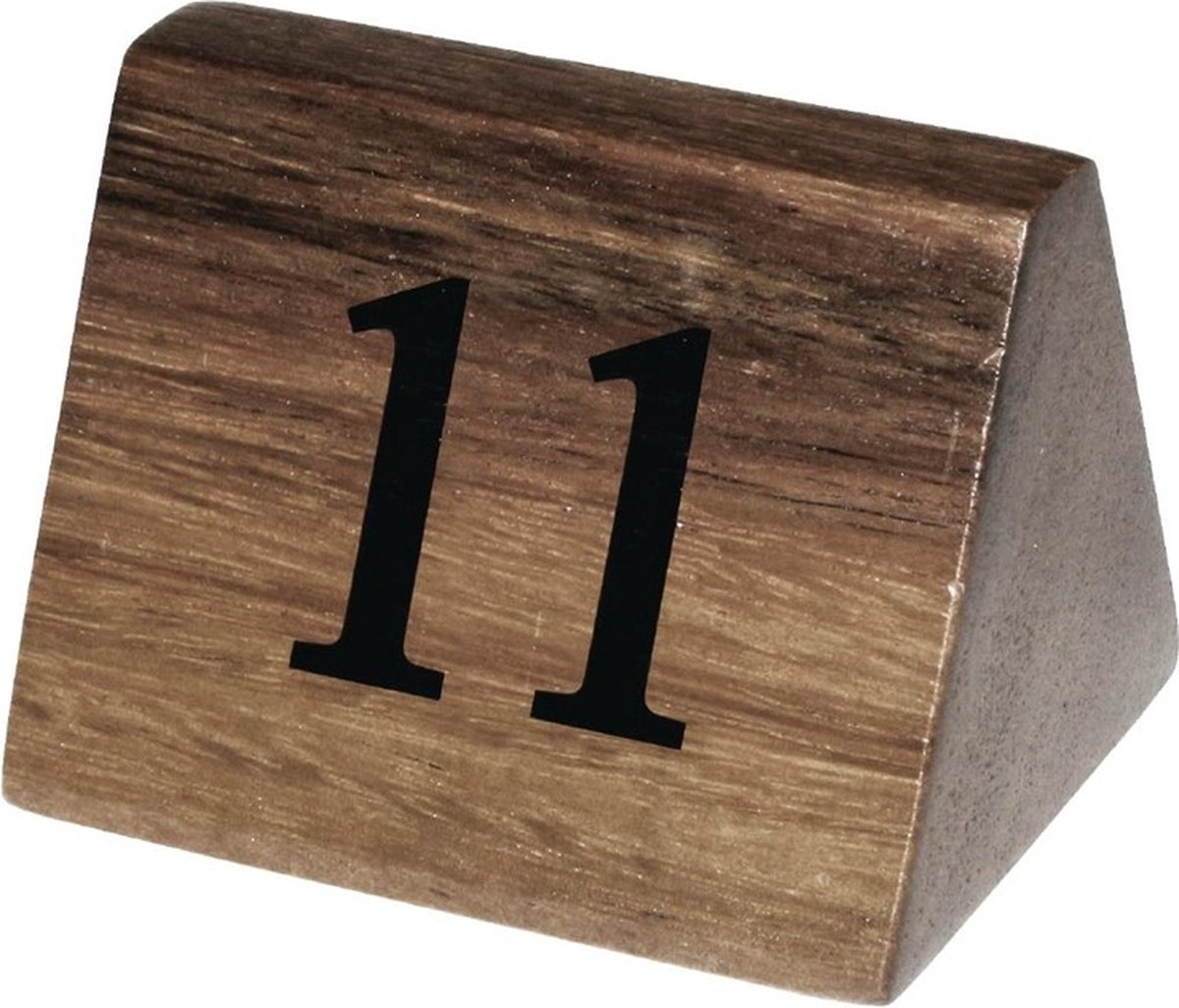 Olympia CL393 10x Houten Tafel Nummerborden Nos 11-20 Decoratie Restaurant Hout oranje