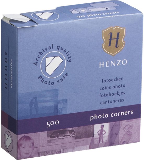 Fotoplakkers - Henzo - Fotohoekjes - 500 stuks - Transparant
