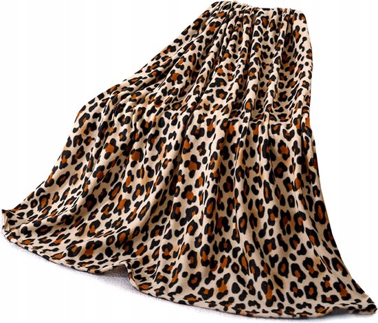 Fleece Deken 200x220 Panterprint Beige Zacht Polyester Fleece Deken 200x220 Panterprint Beige Zacht Polyester