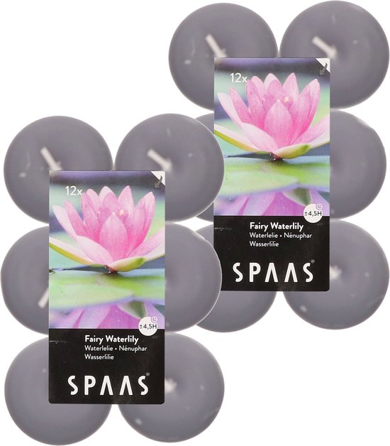 24x Geurtheelichtjes Fairy Waterlily 4,5 branduren - Waxinelichtjes