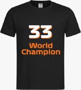 LBM World Champion nr 33 Race Circuit T-shirt - Zwart - Maat XL - Unisex