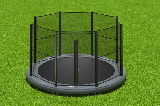 Akrobat Orbit Inground Trampoline 305 Antraciet, incl. veiligheidsnet
