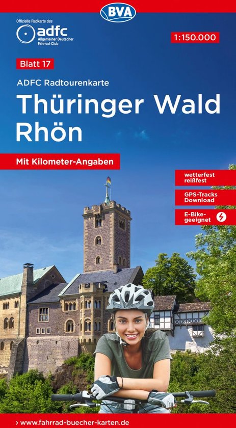 Radtourenkarte- Thüringer Wald / Rhön cycling map - cover