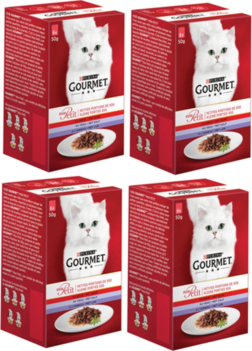 Gourmet Gourmet Mon Petit - Vlees - Kattenvoer - 6x50g