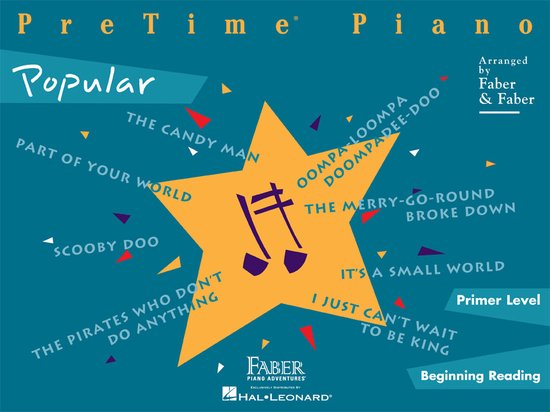 De 'PreTime Piano' methode voor piano met populaire liedjes, speciaal voor beginners.