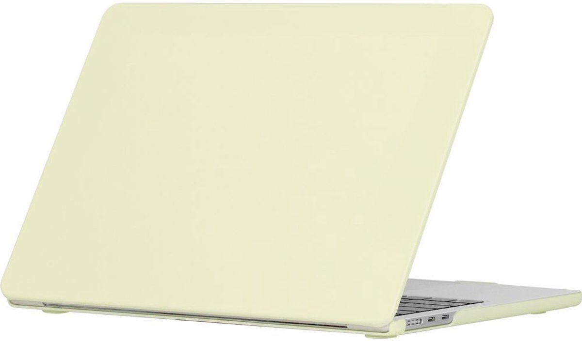 Mobigear Laptophoes geschikt voor Apple MacBook Air 13 Inch (2022-2025) Hoes Hardshell Laptopcover MacBook Case | Mobigear Cream Matte - Geel - Model A2681 / A3113 / A3240