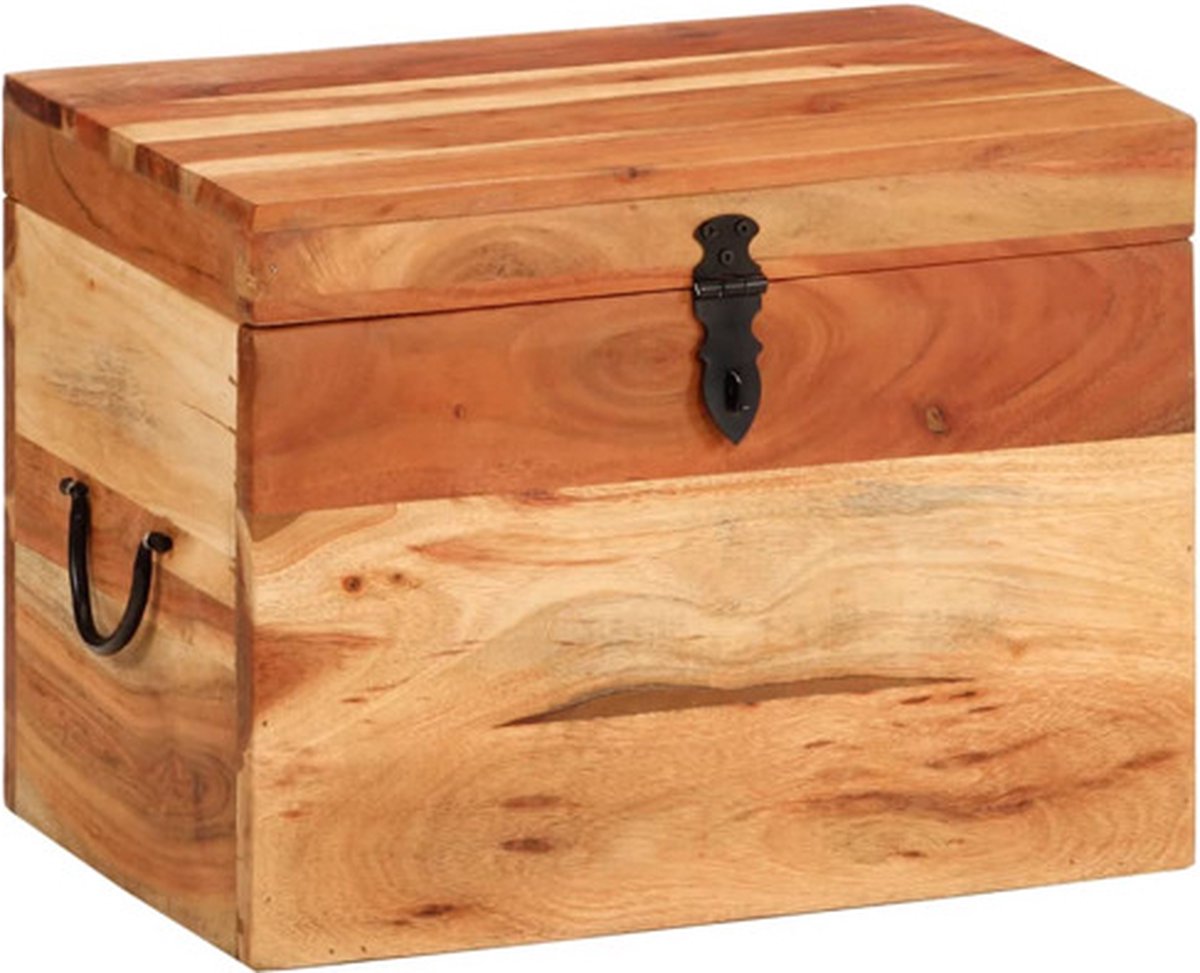 vidaXL - Opbergbox - 39x28x31 - cm - massief - acaciahout