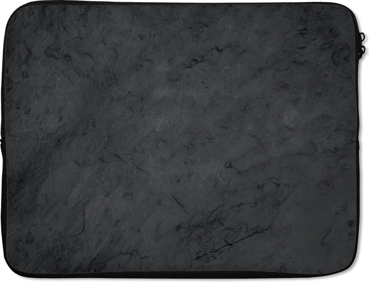 Laptophoes - Beton print - Retro - Zwart - Laptop case - Sleeve - Cover - 15 6 Inch