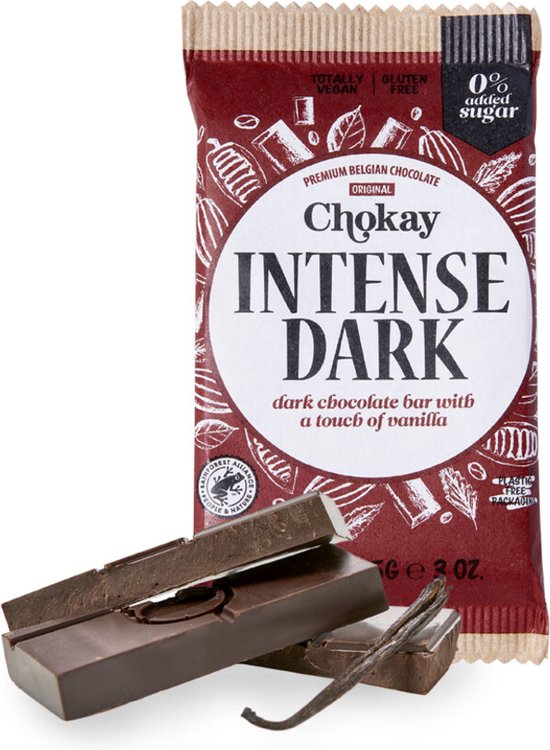 Chokay Pure Chocolade Intense Dark 85GR | bol