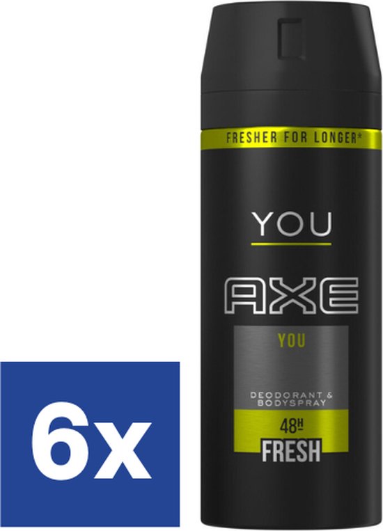 Axe You Bodyspray Deodorant - 6 x 150 ml - Voordeelverpakking | bol.com