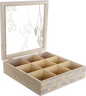Box for Infusions DKD Home Decor Kristal MDF (24 x 24 x 6,5 cm)