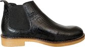 Leren schoenen- Heren Laarzen- Chelsea boots- Heren schoenen- Exclusief Stoere Mannen laarzen- Enkellaarsje 506- Leather- Zwart- Maat 42