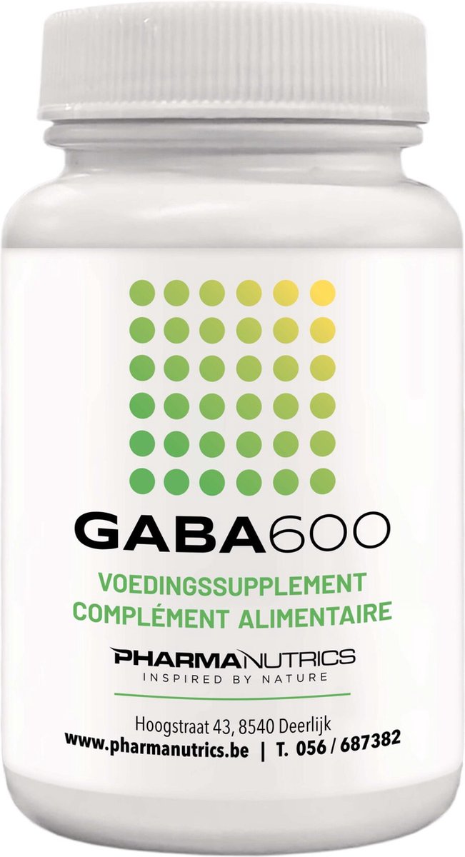 Goedkoopste GABA 60 v-caps Pharmanutrics - Zenuwstelsel - Neurotransmitter - Natuurlijk- Hypoallergeen - Angst - Nervositeit