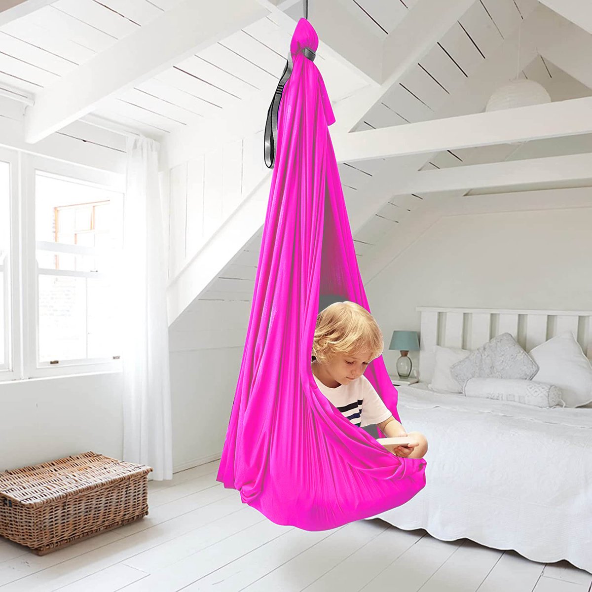 Hangmat - Sensorische Hangschommel Voor Kinderen - Indoor & Outdoor - Schommel - 1 Meter - Roze