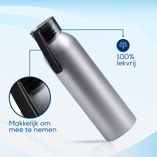 Boundless Voyage Ti3013d Enkellaagse titanium waterfles drinkfles sport 1000 ml lekvrij sportfles breed mondig