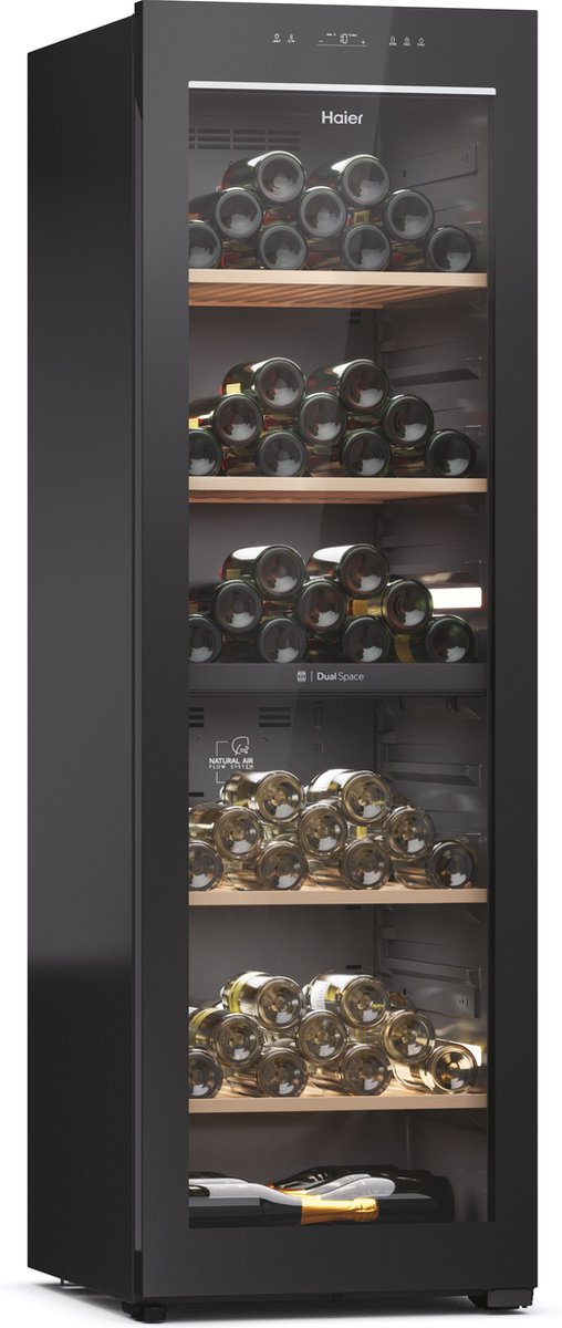 Haier Wine Bank 60 Serie 7 HWS236GDGU1 refroidisseur à vin Refroidisseur de  vin compresseur Autoportante Noir 236 bouteille(s)