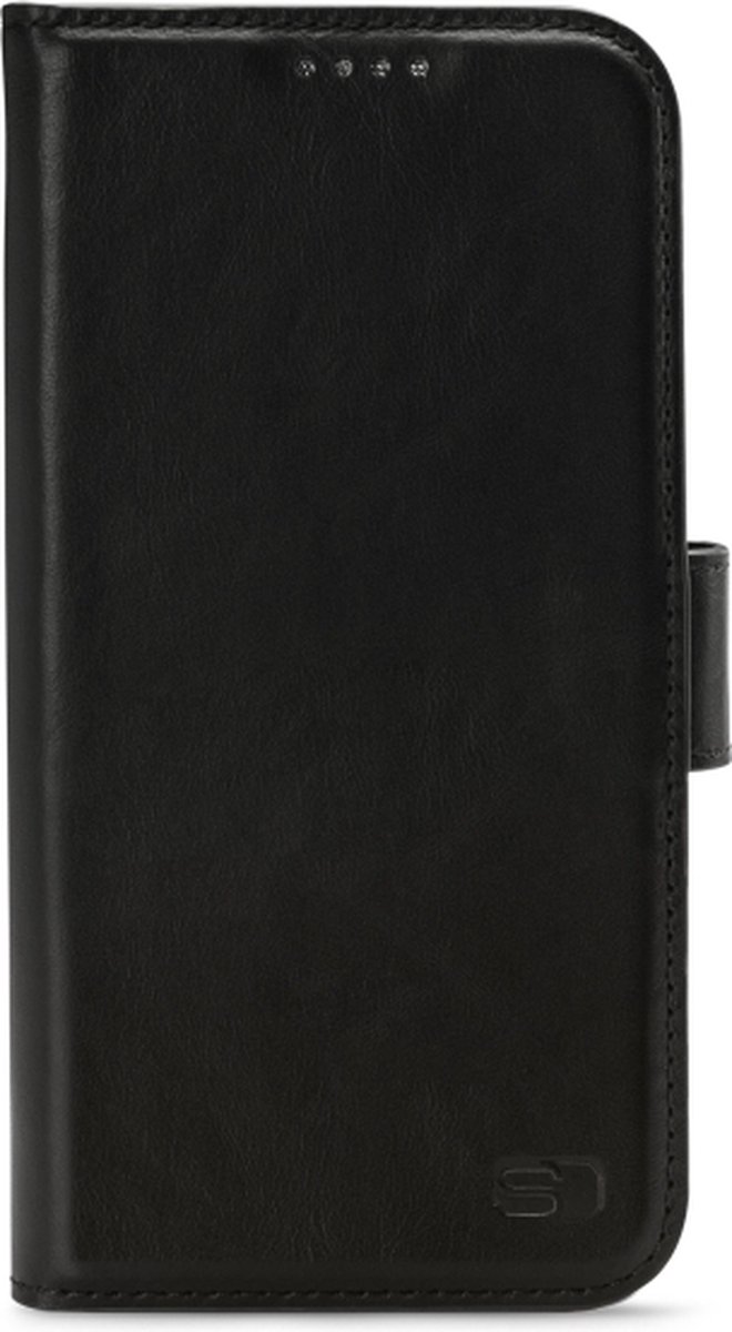 Senza Pure Leather Wallet - Geschikt voor Apple iPhone 14 Pro - Deep Black