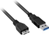 Sharkoon - USB 3.0 A Male naar USB 3.0 Micro Male - 2 m