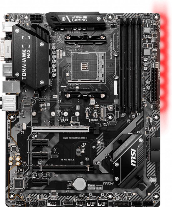 MSI B450 Tomahawk MAX II - Moederbord - Zwart - 911-7C02-033 | bol