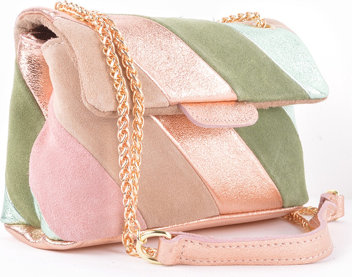 Giuliano Rainbow Metallic Schoudertas Pastels Bol giuliano-rainbow-metallic-schoudertas-pastels-bol