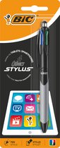Stylo à bille BIC® 4 Color Stylus, pointe moyenne, 1 mm, noir, bleu, rouge, vert (blister 1 pièce)