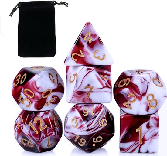 DND Dobbelstenen Set Blauw Paars Glitter Dobbelstenen voor Dungeon en Dragons D&D RPG rollenspellen tafelspellen polyhedraal dobbelstenen