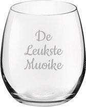 Gegraveerde Drinkglas 39cl De Leukste Muoike