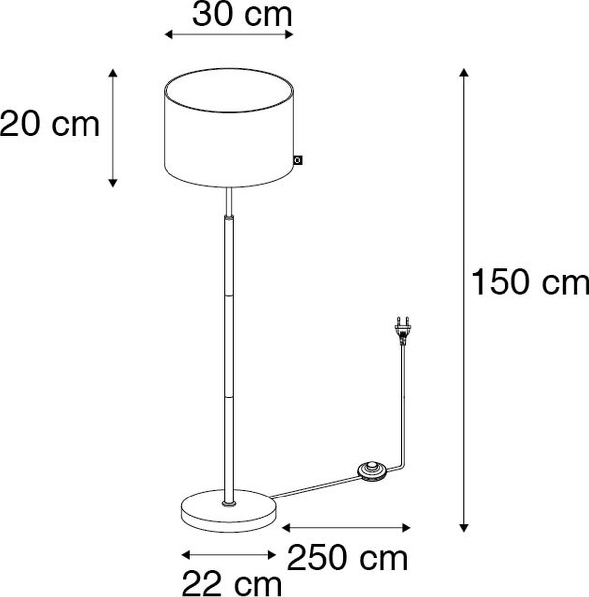 QAZQA VT - Moderne vloerlamp thumbnail 5